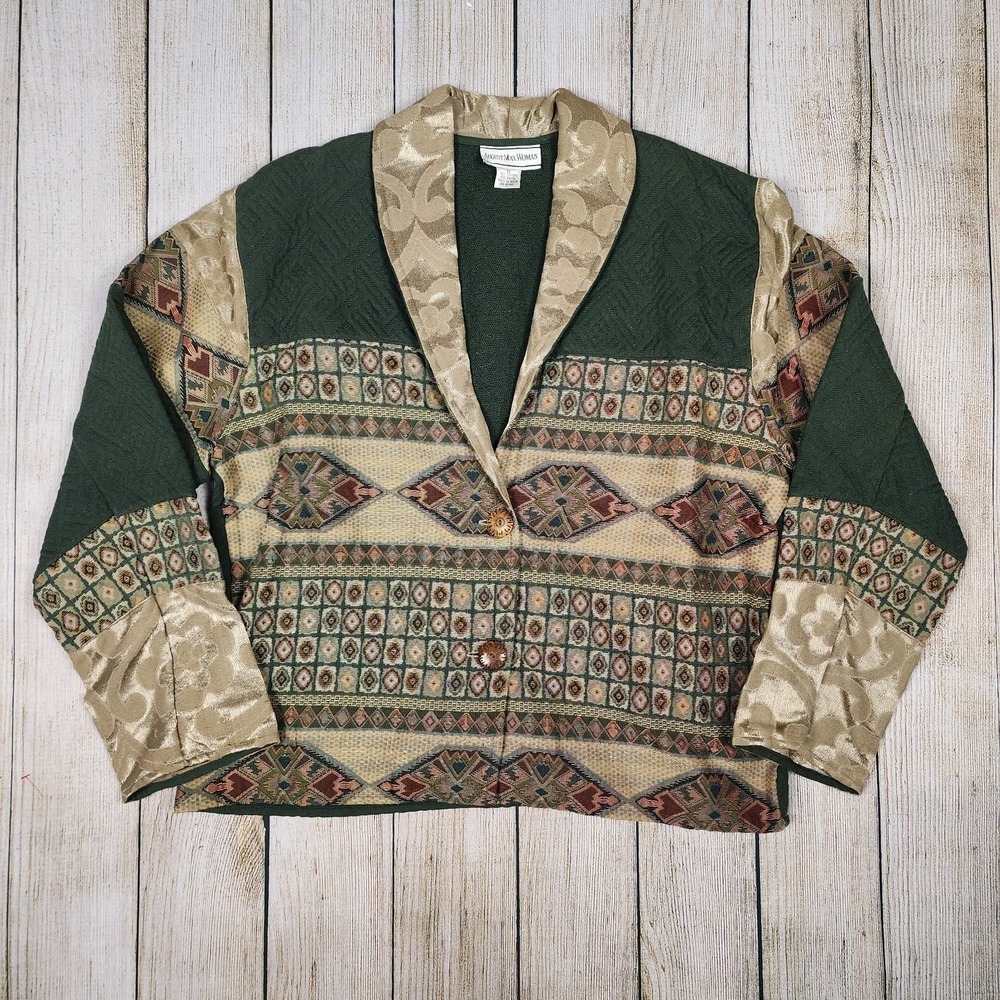 Vintage August Max Womens Tapestry Jacket 2x